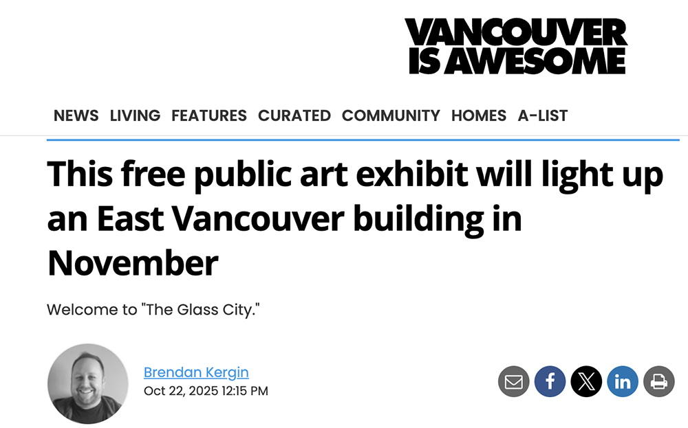 Vancouver is Awesome Article about Painter8's The Glass City in 2025