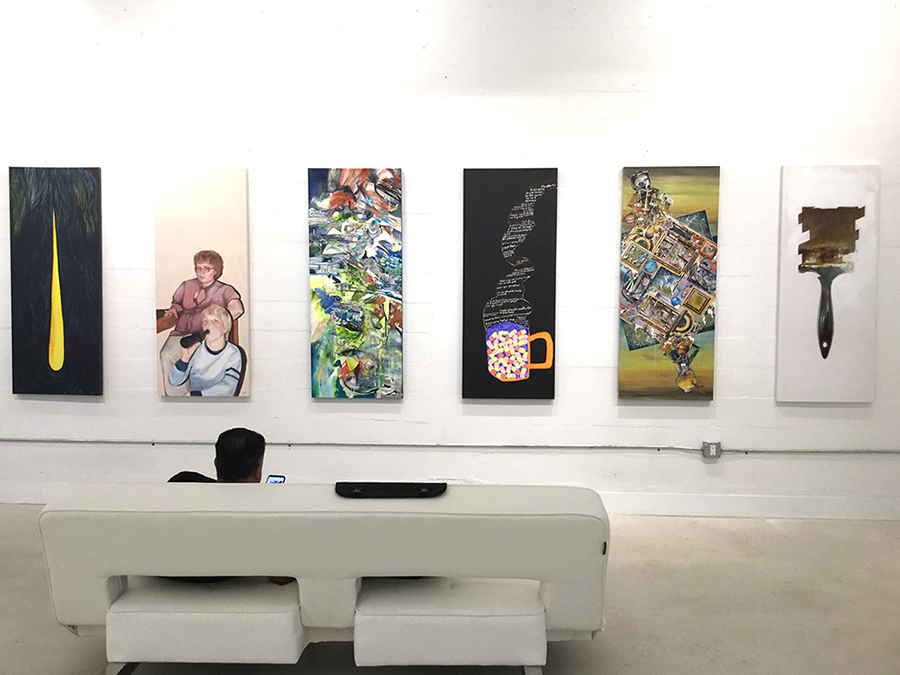 Photo of the art at ModArt Gallery during the Painter8 exhibition, Whisper